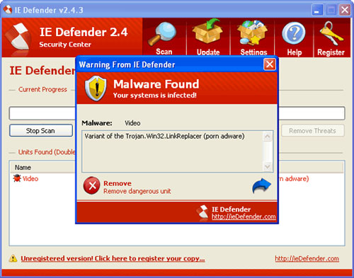 Fake Spyware Alert